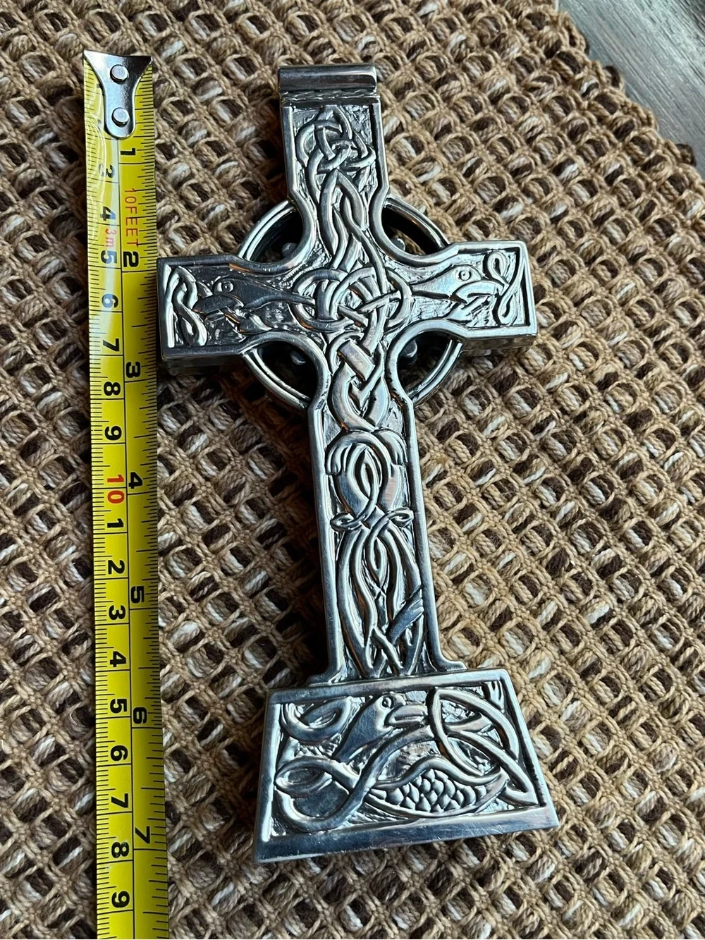 Handcrafted Mullingar Pewter Irish Standing Celtic Cross